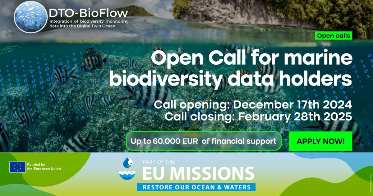 The second open call for marine biodiversity data within the EU Water Restoration Mission