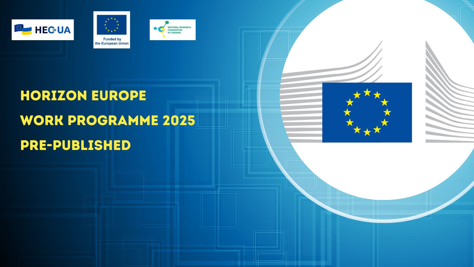 Horizon Europe work programme 2025 pre-published