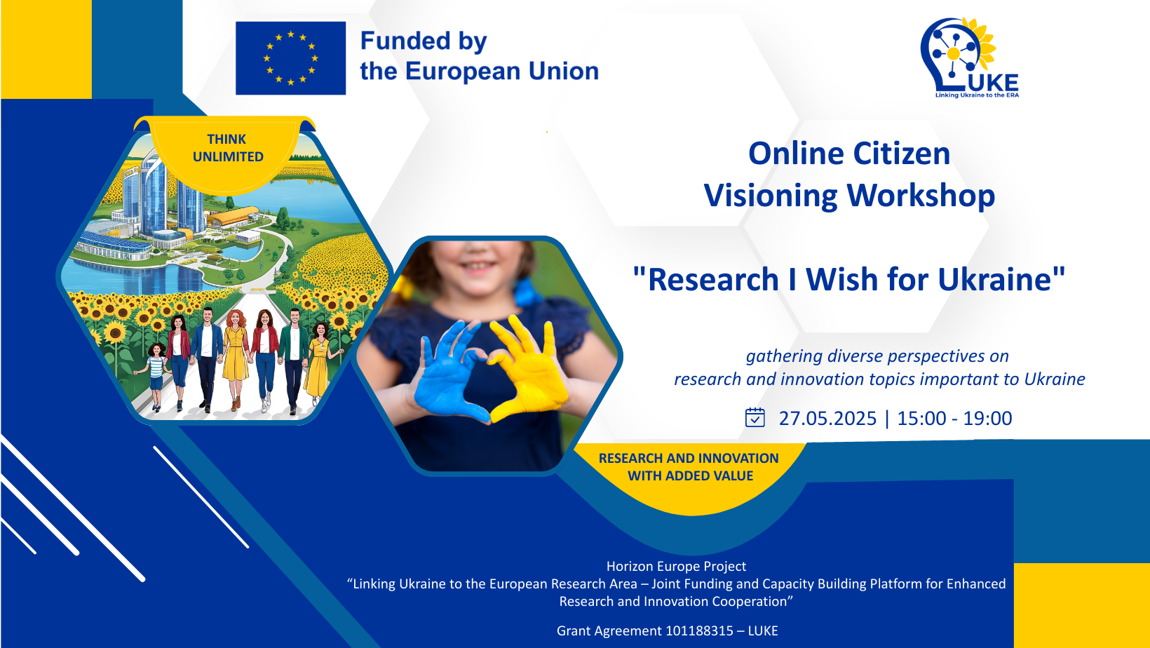 Online Citizen Visioning Workshop “Research I Wish for Ukraine” will take place on 27 May 2025