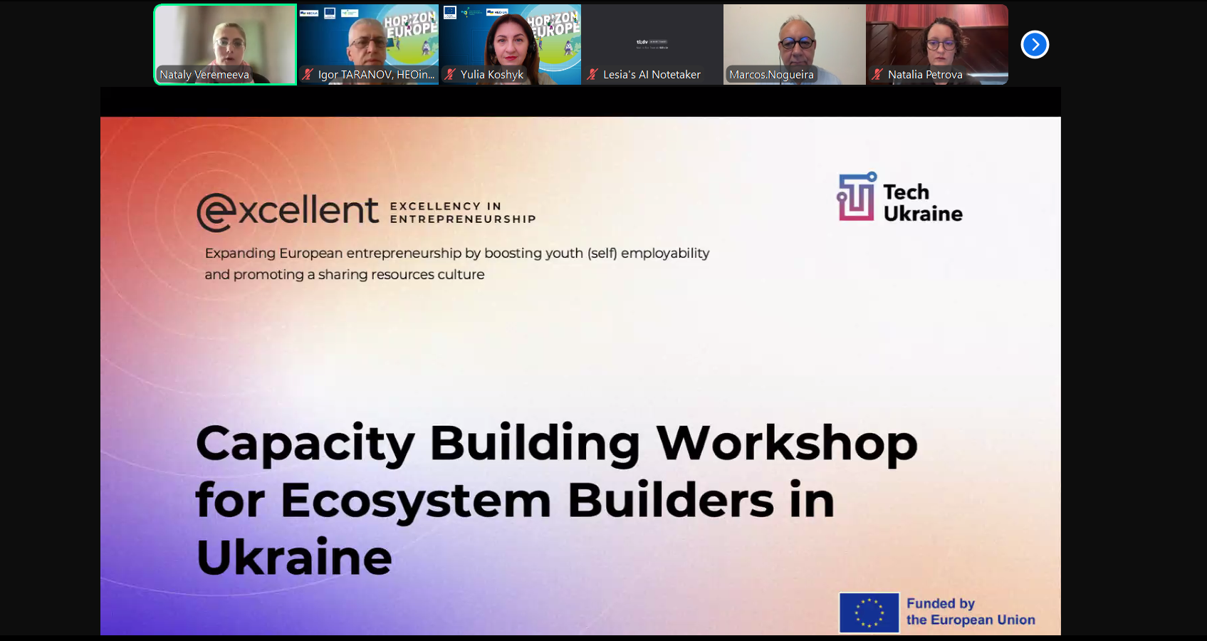Capacity building of innovation ecosystem in Ukraine discussed at the workshop with Horizon Europe Office in Ukraine, NRFU
