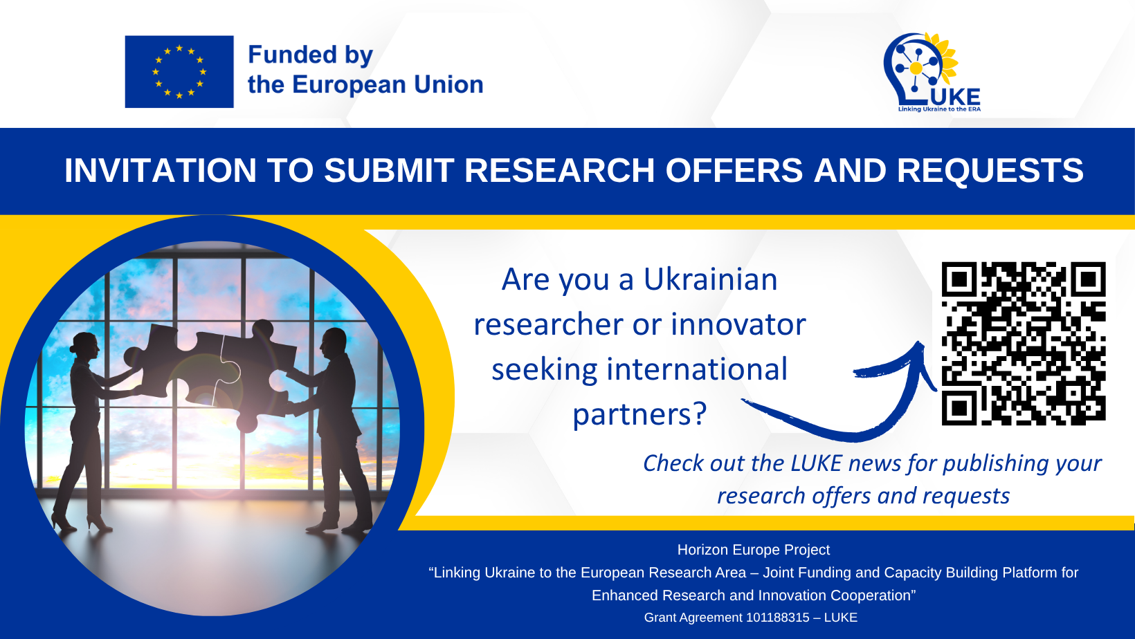 Announcement: LUKE Project is collecting research offers and requests of Ukrainian researchers and innovators