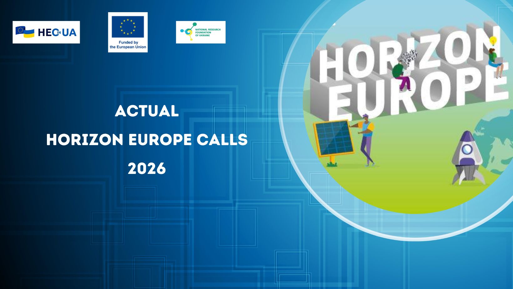 Actual Horizon Europe calls 2026