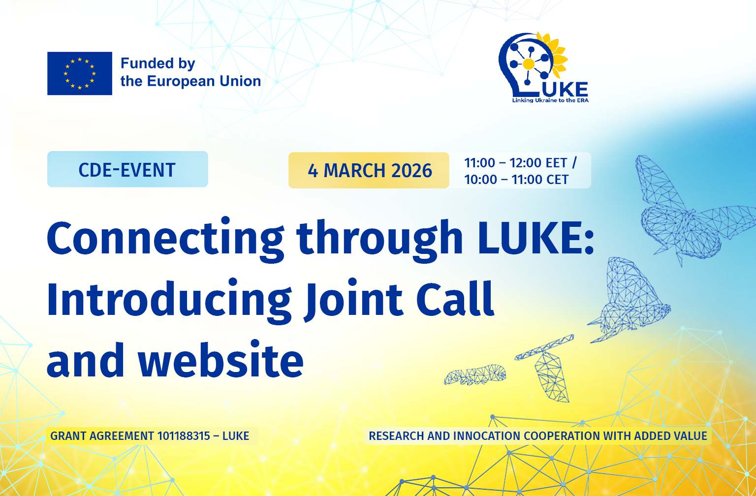 International Online CDE Event “Connecting through LUKE: Introducing Joint Call and Website”