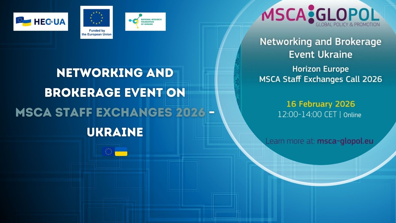 Networking and Brokerage Event on MSCA Staff Exchanges Call 2026 – Webinar for Ukraine