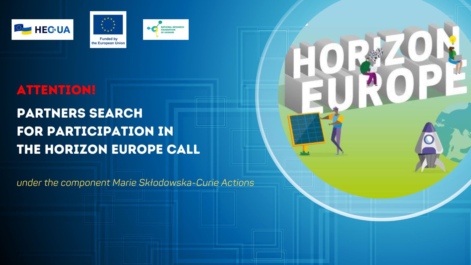 Partners search for participation in the Horizon Europe MSCA Doctoral Networks