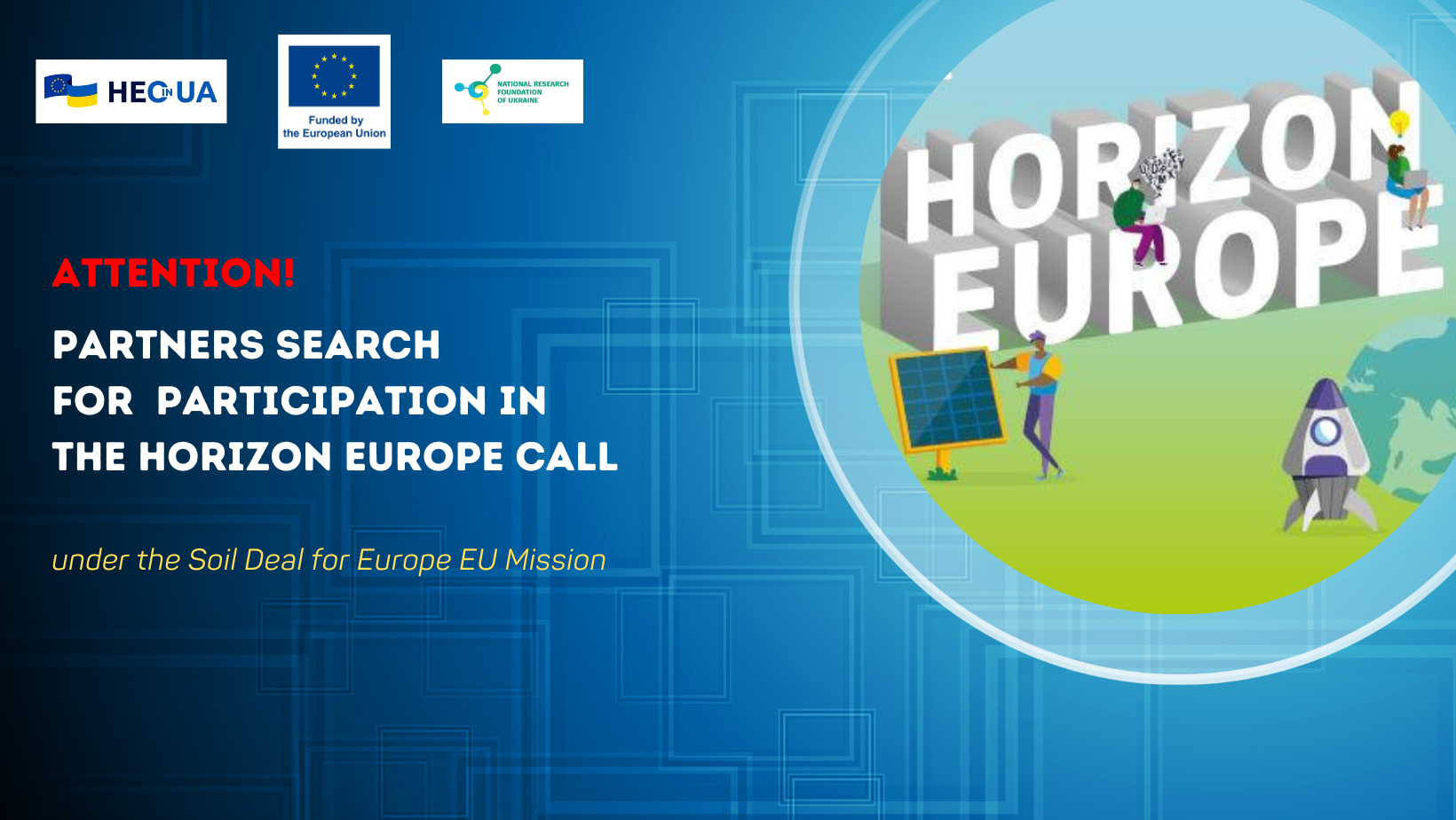 Partners search for participation in the Horizon Europe EU Mission Soil call