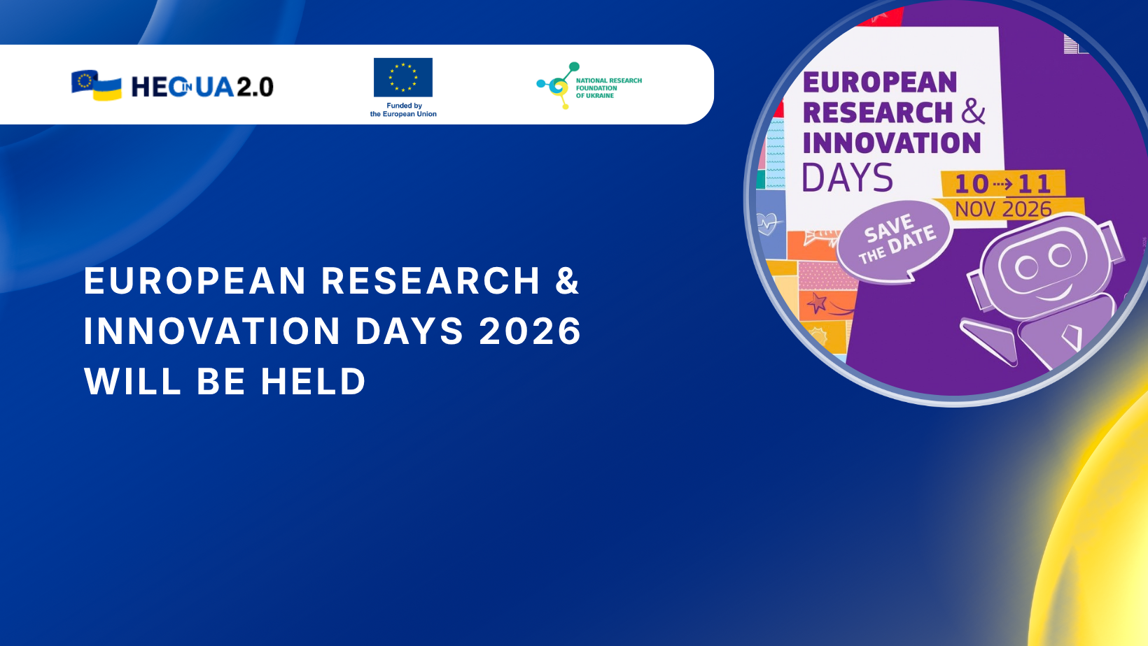European Research & Innovation Days 2026 will be held