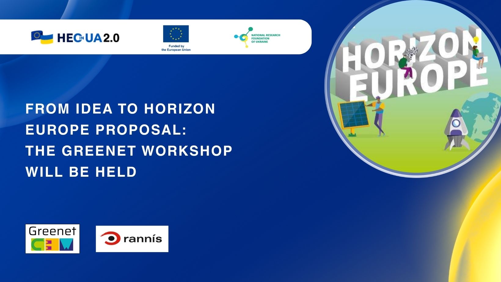 From Idea to Horizon Europe Proposal: the GREENET workshop will be held